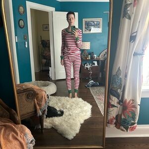 Hanna Andersson Red and White Striped Pajama Bottoms
